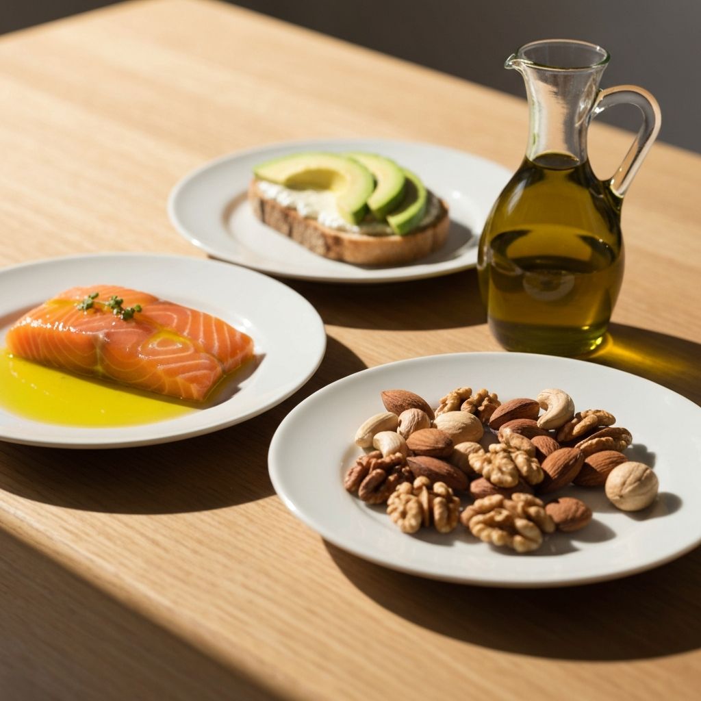 Healthy fat sources in dishes